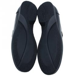 Pre Owned Salvatore Ferragamo World Tour Black Leather Penny Loafers Size 42