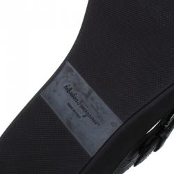 Pre Owned Salvatore Ferragamo Brown Leather Buckle Embellished Slip-On Sandals Size 43