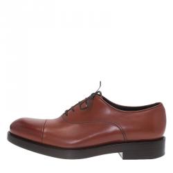 Salvatore Ferragamo Brown Leather Pride Oxfords Size 41.5