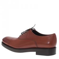 Salvatore Ferragamo Brown Leather Pride Oxfords Size 41.5