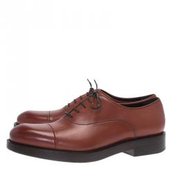 Salvatore Ferragamo Brown Leather Pride Oxfords Size 41.5