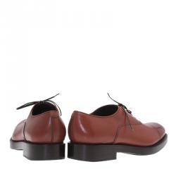 Salvatore Ferragamo Brown Leather Pride Oxfords Size 41.5