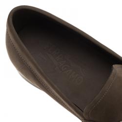Pre Owned Salvatore Ferragamo Brown Nubuck Maurice Gancio Bit Loafers Size 43