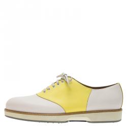 مملوكة مسبقًا Salvatore Ferragamo Two Tone Leather Ricky Oxfords Size 43