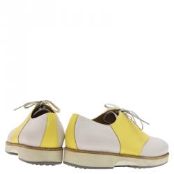 مملوكة مسبقًا Salvatore Ferragamo Two Tone Leather Ricky Oxfords Size 43
