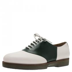 Pre Owned Salvatore Ferragamo Two Tone Leather Ricky Oxfords Size 44