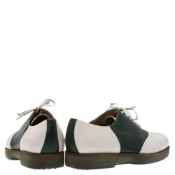 Pre Owned Salvatore Ferragamo Two Tone Leather Ricky Oxfords Size 44