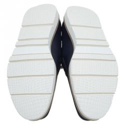 Pre Owned حذاء لوفرز سلفاتوري فيراغامو ليماس غانشيني جلد أزرق بهورسبيت مقاس 44