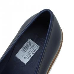 Pre Owned حذاء لوفرز سلفاتوري فيراغامو ليماس غانشيني جلد أزرق بهورسبيت مقاس 44