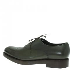 مملوكة مسبقًا Salvatore Ferragamo Olive Leather Pride Oxfords Size 42.5