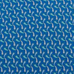 Pre Owned Salvatore Ferragamo Blue Silk Printed Tie 