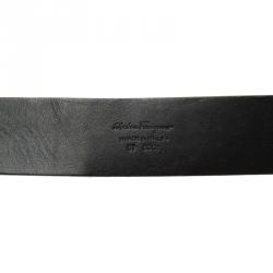 Pre Owned Salvatore Ferragamo Navy Blue Suede Gancini Belt 100CM