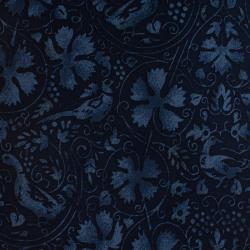 Pre Owned Salvatore Ferragamo Blue Flower and Birds Printed Silk Tie