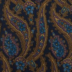 Pre Owned Salvatore Ferragamo Navy Blue Floral Print Silk Tie
