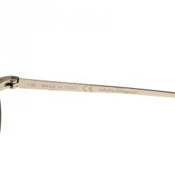 Salvatore Ferragamo Brown Leather SF119SL Aviators