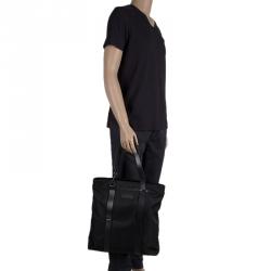 Pre Owned Salvatore Ferragamo Black Nylon Tote