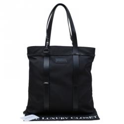 Pre Owned Salvatore Ferragamo Black Nylon Tote