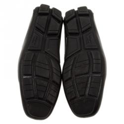 Pre Owned Salvatore Ferragamo Black Leather Sardegna Loafers Size 43