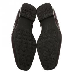 Pre Owned حذاء لوفرز سالفاتوري فيراغامو جلد بني مقاس 44.5