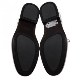 Pre Owned حذاء أوكسفورد سلفاتوري فيراغامو برايد جلد أخضر زيتونى