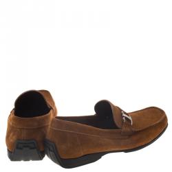 Salvatore Ferragamo Brown Suede Loafers Size 41
