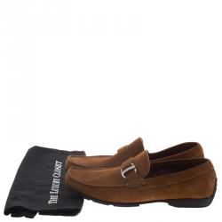 Salvatore Ferragamo Brown Suede Loafers Size 41