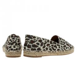 Stella McCartney Leopard Print Canvas Espadrilles Size 41