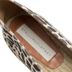 Stella McCartney Leopard Print Canvas Espadrilles Size 41