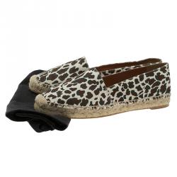 Stella McCartney Leopard Print Canvas Espadrilles Size 41