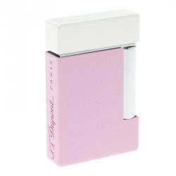 Pre Owned S.T. Dupont Pink Lacquer Stainless Steel Classic Lighter