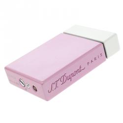 Pre Owned S.T. Dupont Pink Lacquer Stainless Steel Classic Lighter