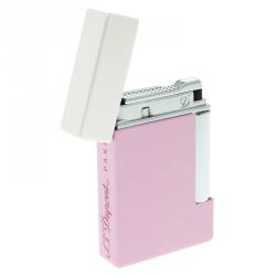 Pre Owned S.T. Dupont Pink Lacquer Stainless Steel Classic Lighter