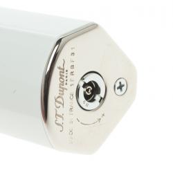 S.T. Dupont White lacquer Palladium Finish Lighter