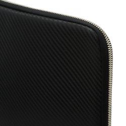 S.T. Dupont Black Leather Carbone Laptop Case 