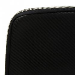 S.T. Dupont Black Leather Carbone Laptop Case 