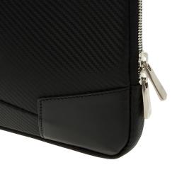 S.T. Dupont Black Leather Carbone Laptop Case 