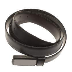 S.T. Dupont Black Leather Belt 