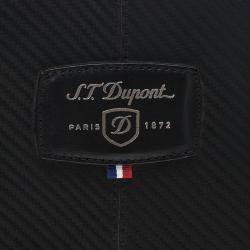 S.T. Dupont Black Leather Carbone Laptop Case