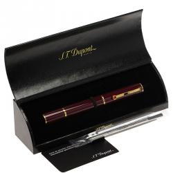 S.T. Dupont Mon Dupont Karl Lagerfeld Lotus Red Lacquer Yellow Gold Trim Rollerball Pen