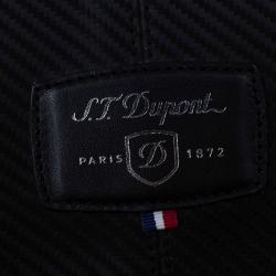 S.T. Dupont Black Leather Carbone Laptop Case