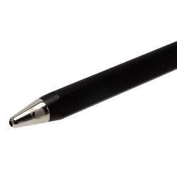 Pre Owned S.T. Dupont Karl Lagerfeld Black Lacquer & Palladium Finish Ballpoint Pen
