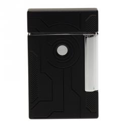 S.T. Dupont Black Lacquer Stainless Steel Classic Lighter