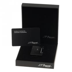 S.T. Dupont Black Lacquer Stainless Steel Classic Lighter