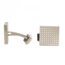 S.T. Dupont Square Diamond Head Palladium Finish Men's Cufflinks