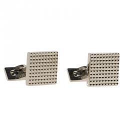 S.T. Dupont Square Diamond Head Palladium Finish Men's Cufflinks