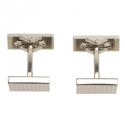 S.T. Dupont Square Diamond Head Palladium Finish Men's Cufflinks