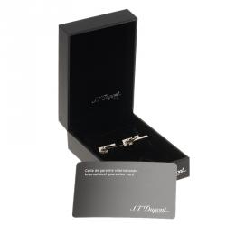 S.T. Dupont Square Diamond Head Palladium Finish Men's Cufflinks