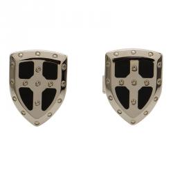 S.T. Dupont White Knight Limited Edition Lacquer & Palladium Finish Cufflinks 