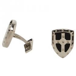 S.T. Dupont White Knight Limited Edition Lacquer & Palladium Finish Cufflinks 