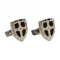 S.T. Dupont White Knight Limited Edition Lacquer & Palladium Finish Cufflinks 